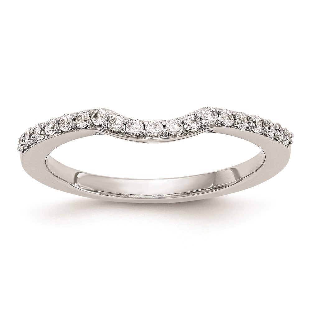 Ehering aus 14K Weißgold mit natürlichen Diamanten