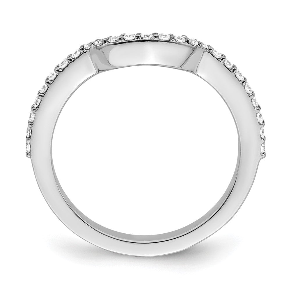 14K Weißgold Ehering mit natürlichen Diamanten 0,25 ct