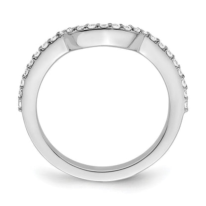14K Weißgold Ehering mit natürlichen Diamanten 0,25 ct