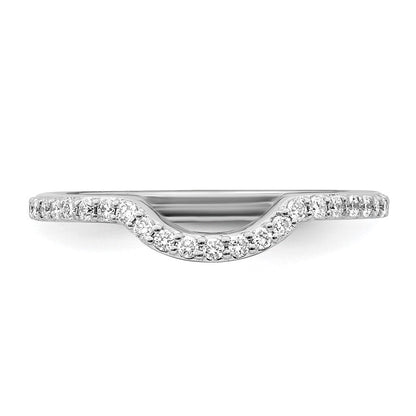 14K Weißgold Ehering mit natürlichen Diamanten 0,25 ct