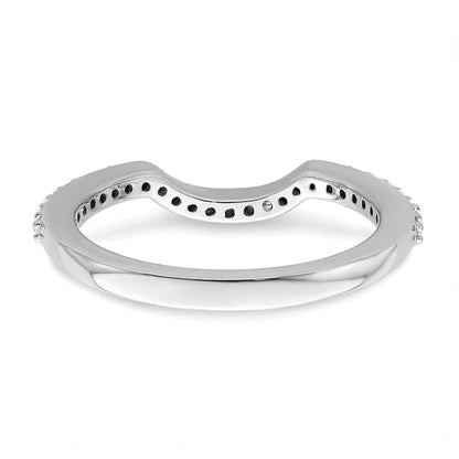14K Weißgold Ehering mit natürlichen Diamanten 0,25 ct
