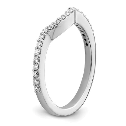14K Weißgold Ehering mit natürlichen Diamanten 0,25 ct