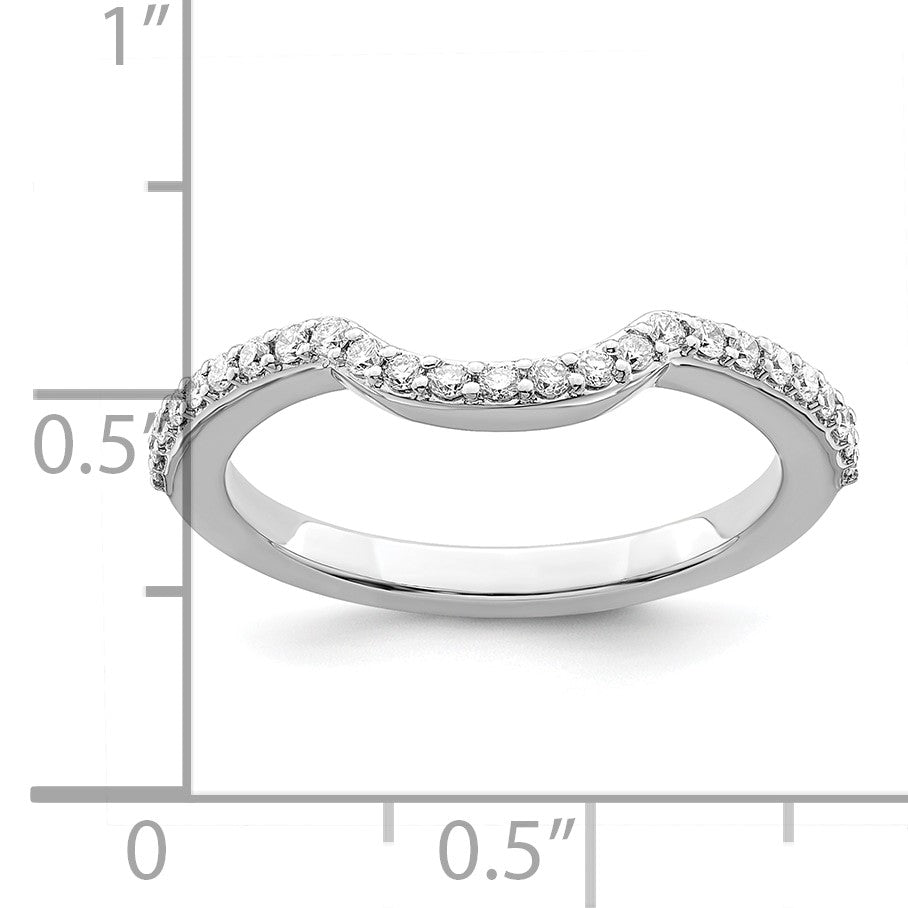 14K Weißgold Ehering mit natürlichen Diamanten 0,25 ct