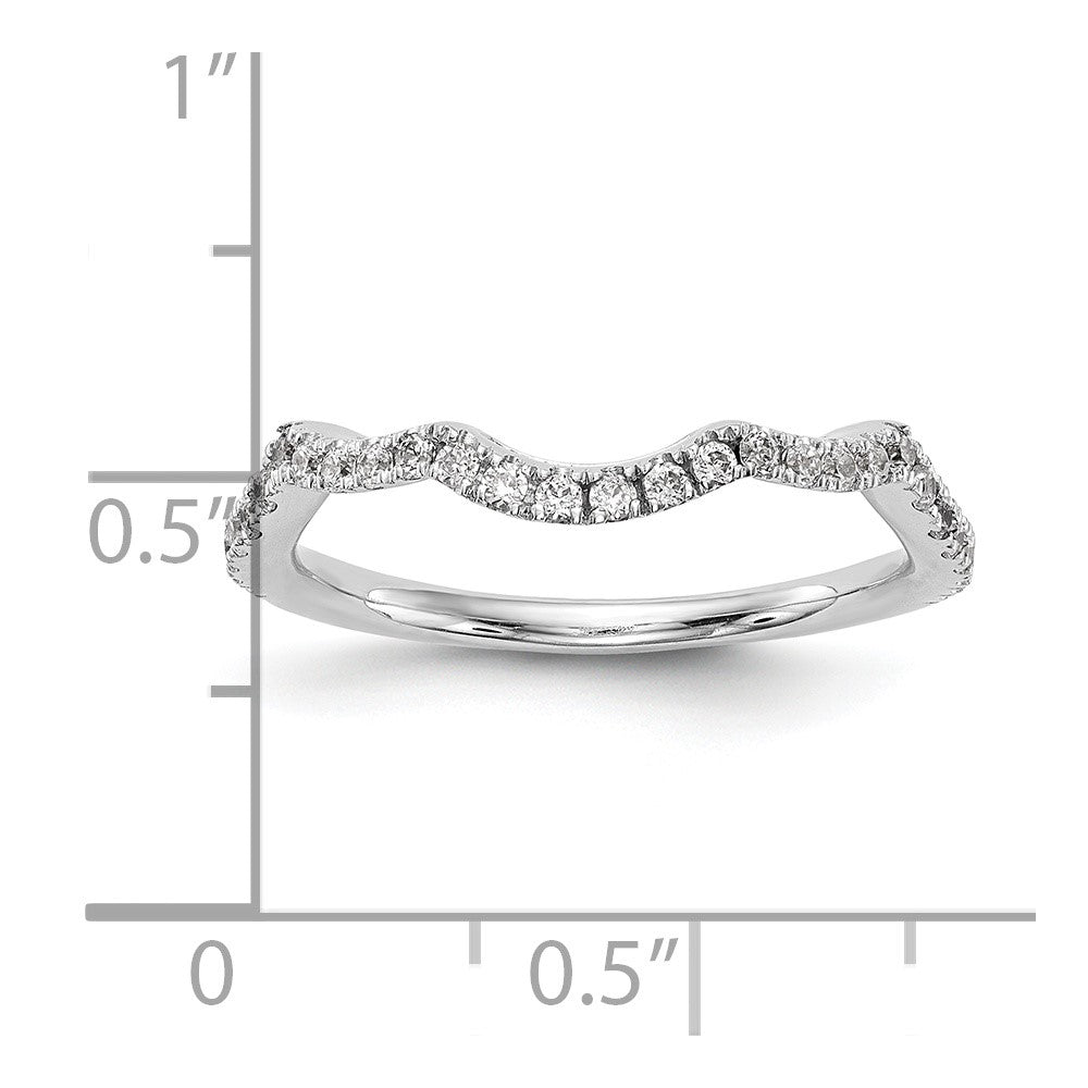 14K Weißgold Trauring mit natürlichen Diamanten