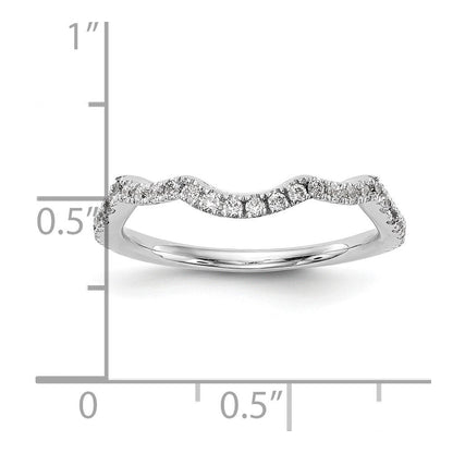 14K Weißgold Trauring mit natürlichen Diamanten