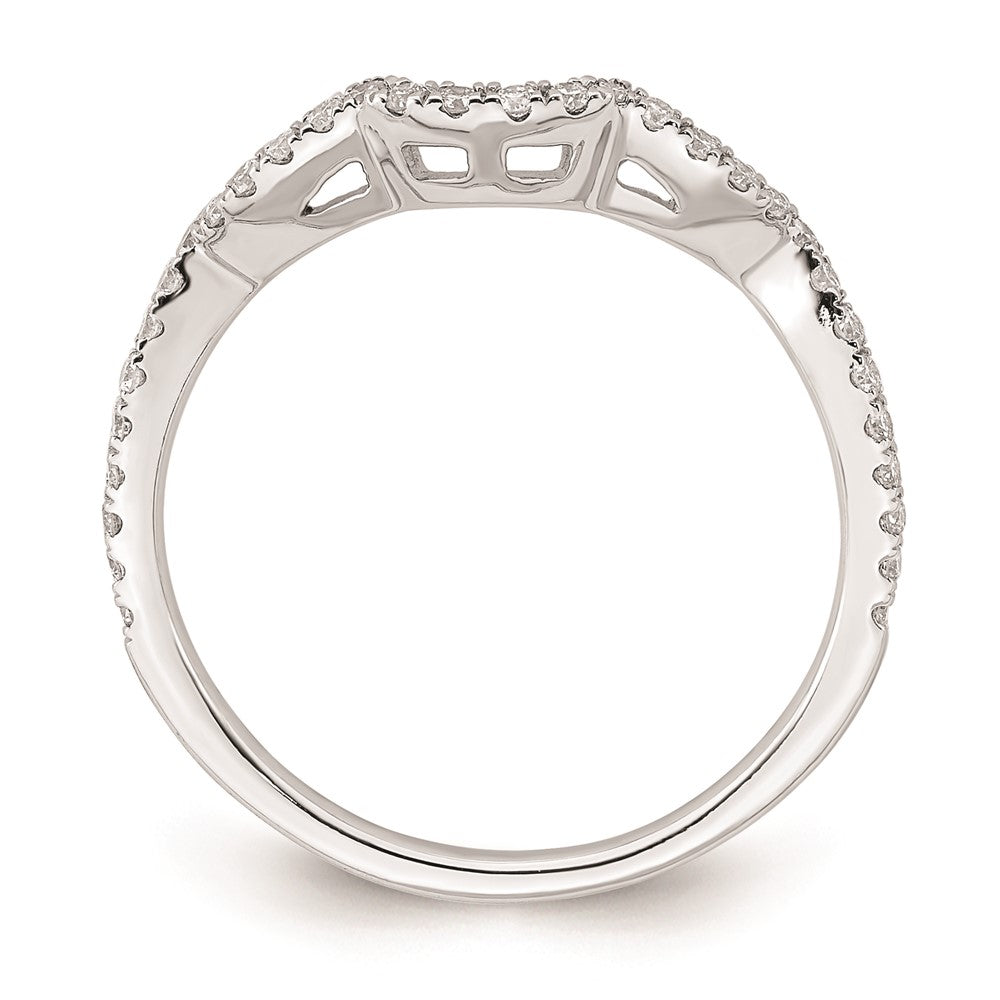 14K Weißgold Ehering mit natürlichen Diamanten