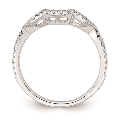 14K Weißgold Ehering mit natürlichen Diamanten