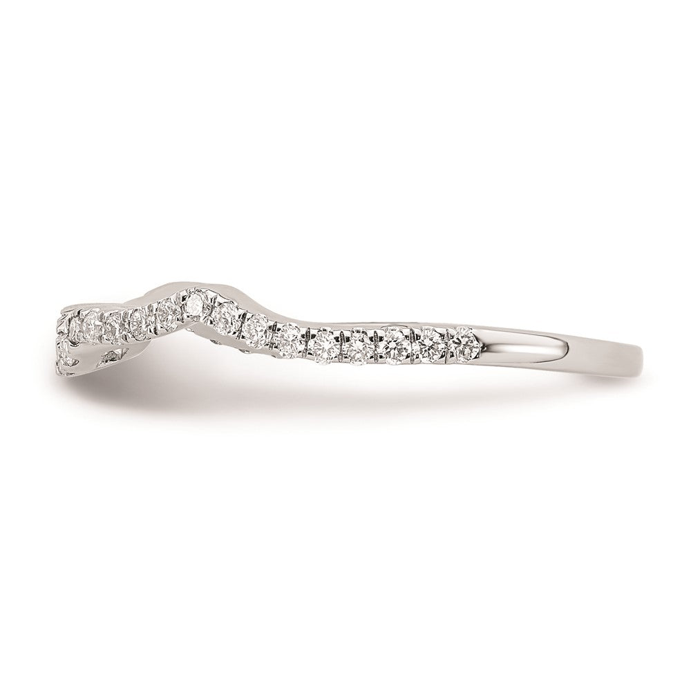 14K Weißgold Ehering mit natürlichen Diamanten