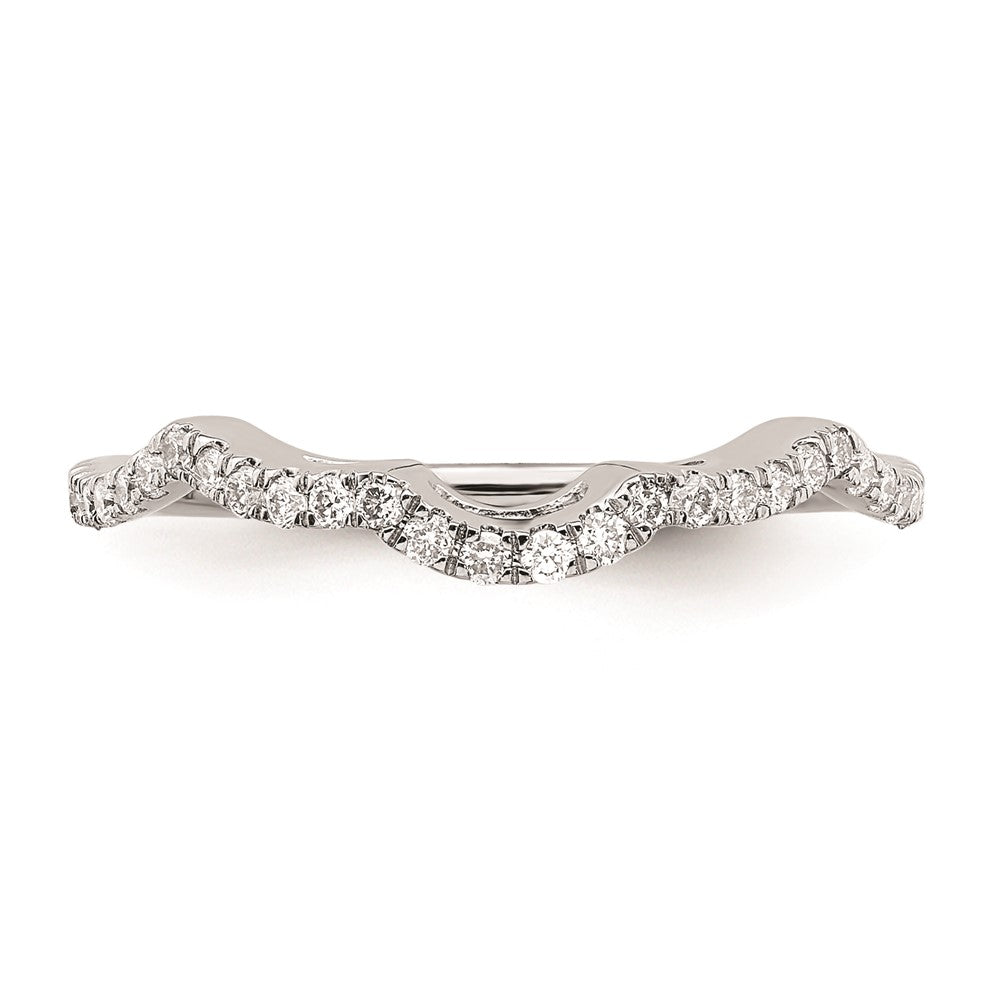14K Weißgold Ehering mit natürlichen Diamanten
