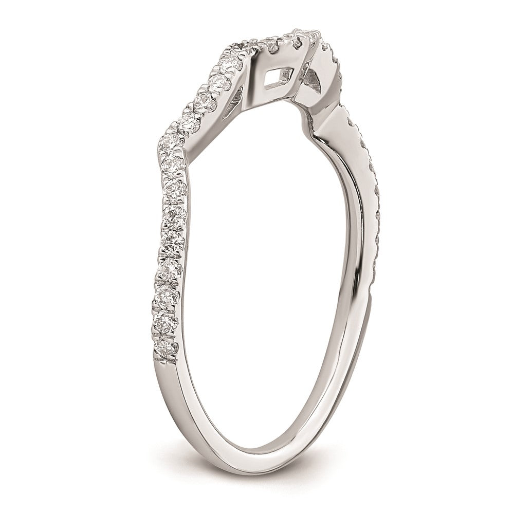 14K Weißgold Ehering mit natürlichen Diamanten