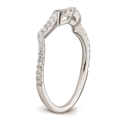 14K Weißgold Ehering mit natürlichen Diamanten