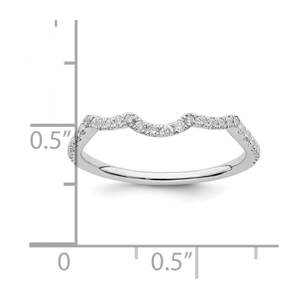 14K Weißgold Ehering mit natürlichen Diamanten