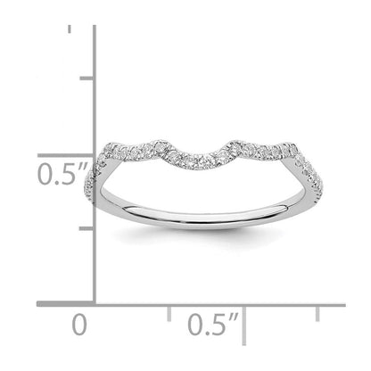 14K Weißgold Ehering mit natürlichen Diamanten