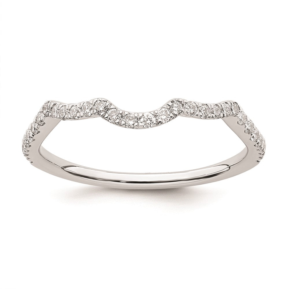 14K Weißgold Ehering mit natürlichen Diamanten