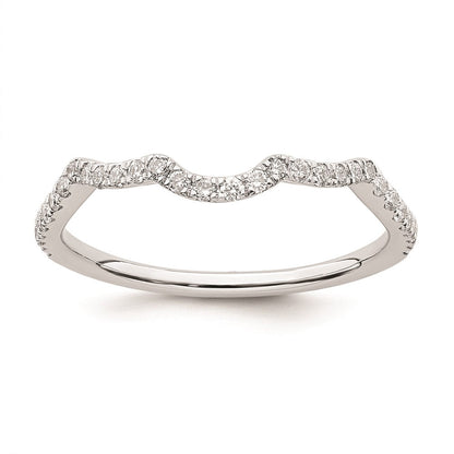 14K Weißgold Ehering mit natürlichen Diamanten