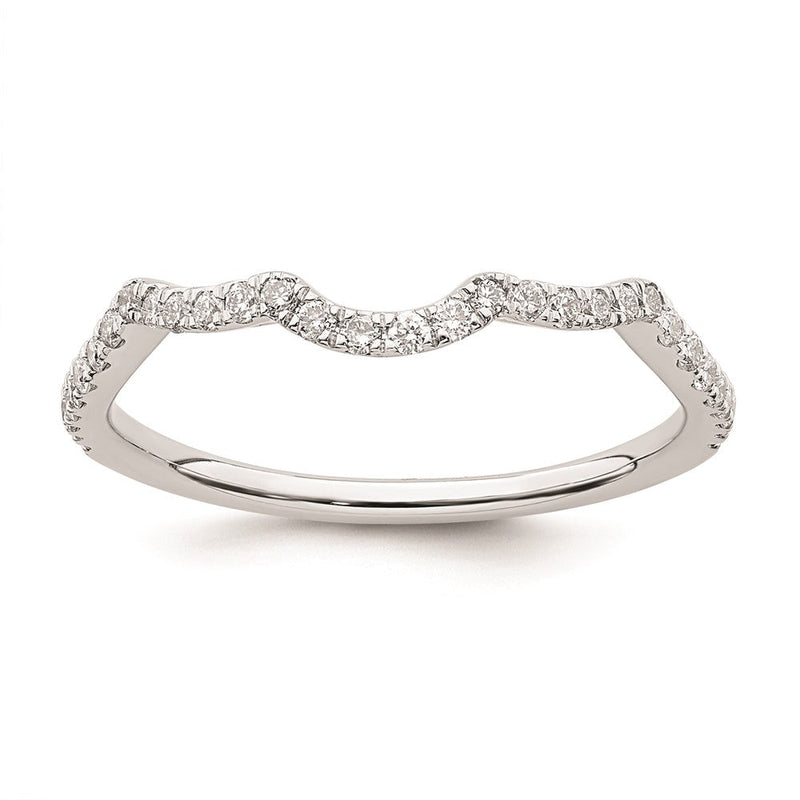 14K Weißgold Ehering mit natürlichen Diamanten