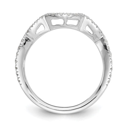 585 Weißgold Ehering mit natürlichen Diamanten
