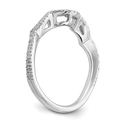 585 Weißgold Ehering mit natürlichen Diamanten