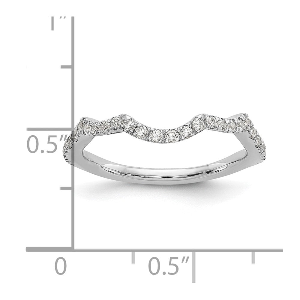 585 Weißgold Ehering mit natürlichen Diamanten