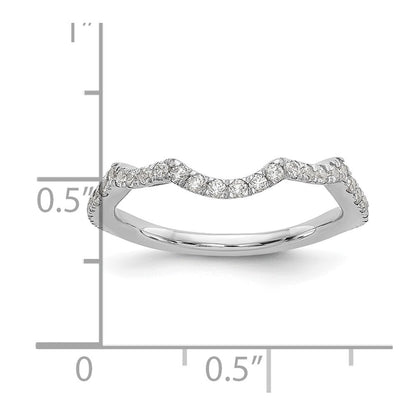 585 Weißgold Ehering mit natürlichen Diamanten