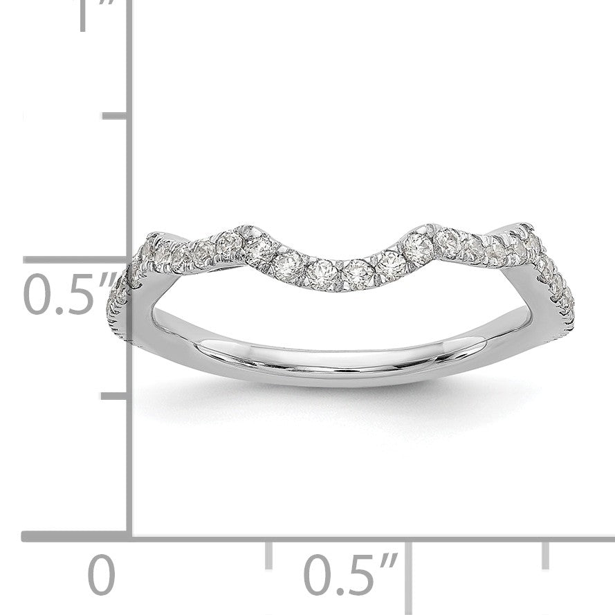 585 Weißgold Ehering mit natürlichen Diamanten
