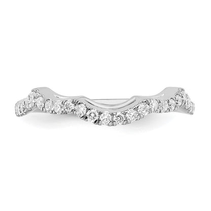 14K Weißgold Trauring mit natürlichen Diamanten