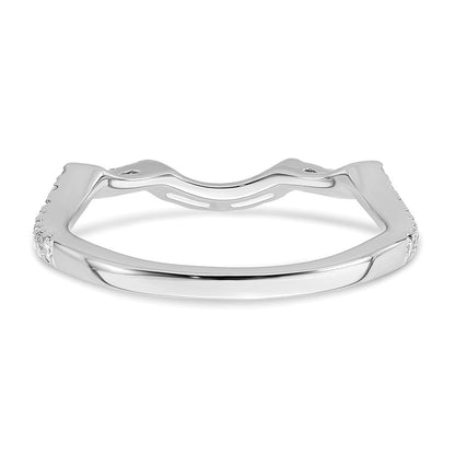 14K Weißgold Trauring mit natürlichen Diamanten