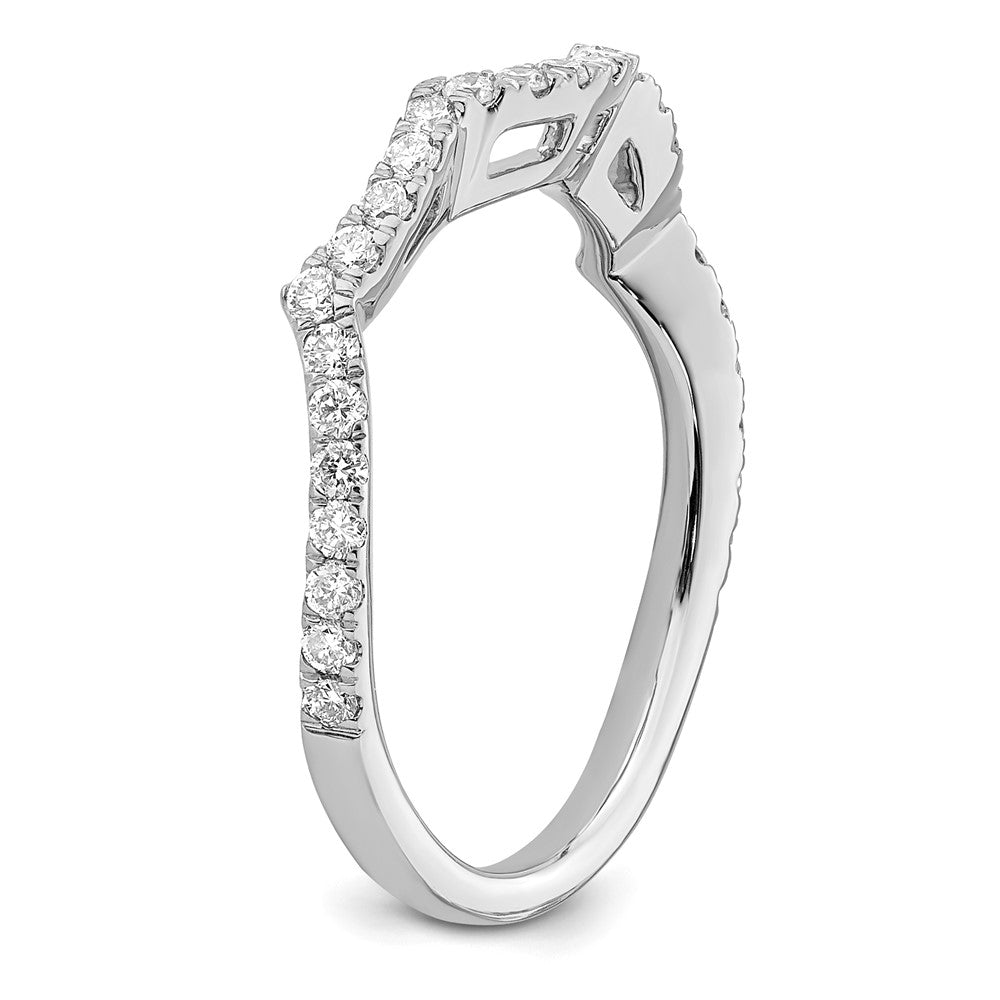 14K Weißgold Trauring mit natürlichen Diamanten