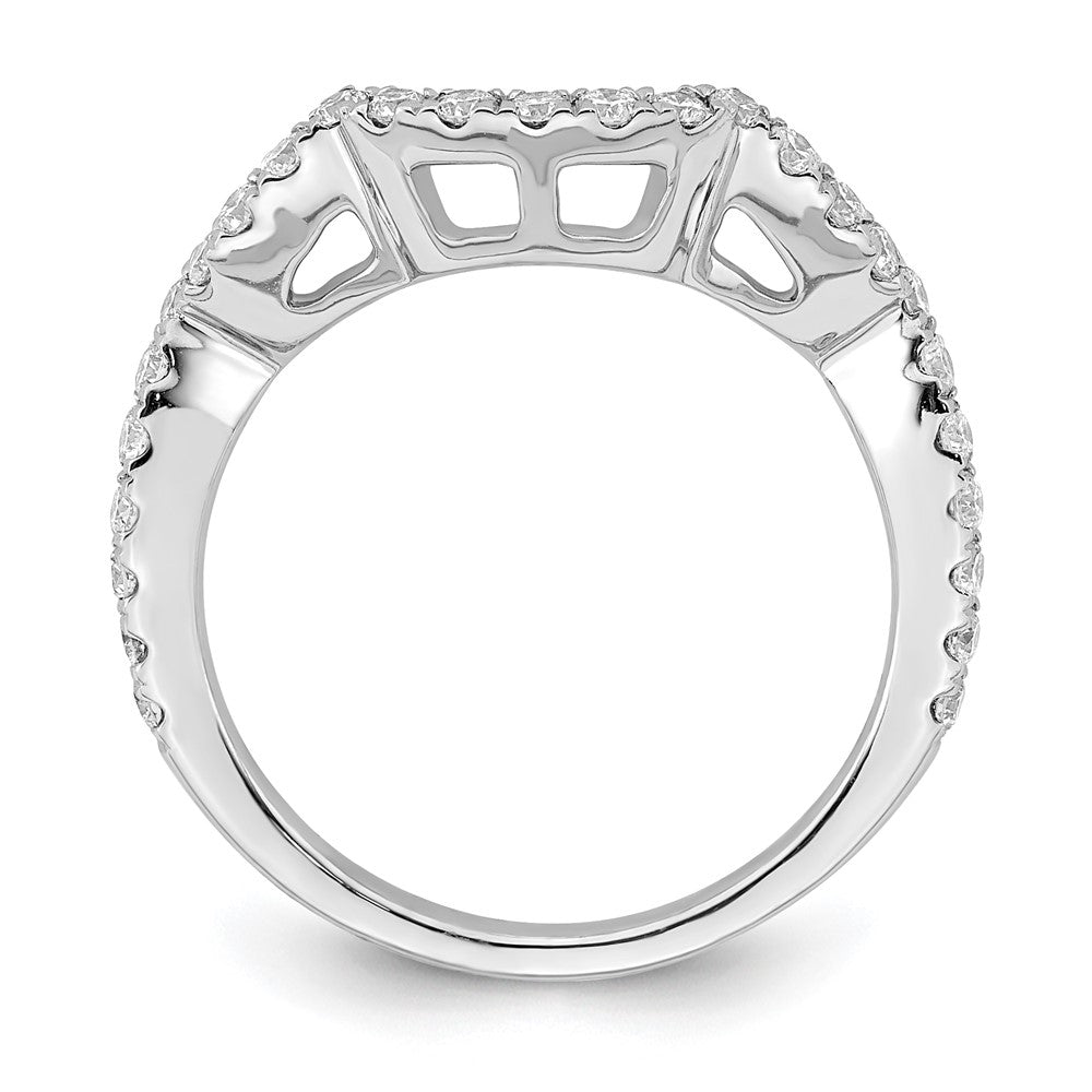 14K Weißgold Ehering mit natürlichen Diamanten