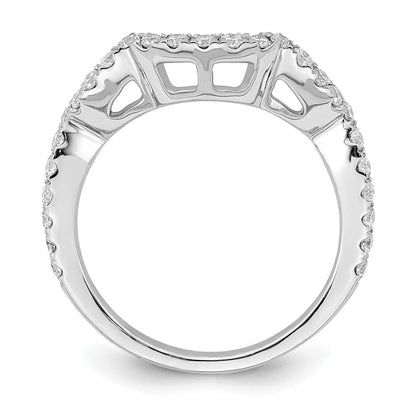 14K Weißgold Ehering mit natürlichen Diamanten
