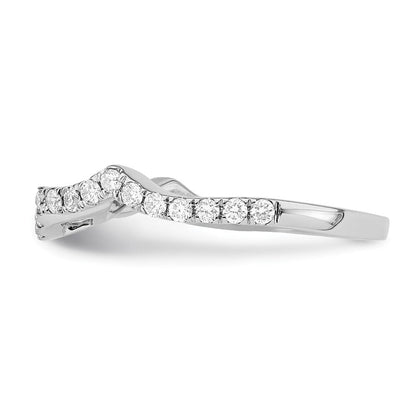 14K Weißgold Ehering mit natürlichen Diamanten