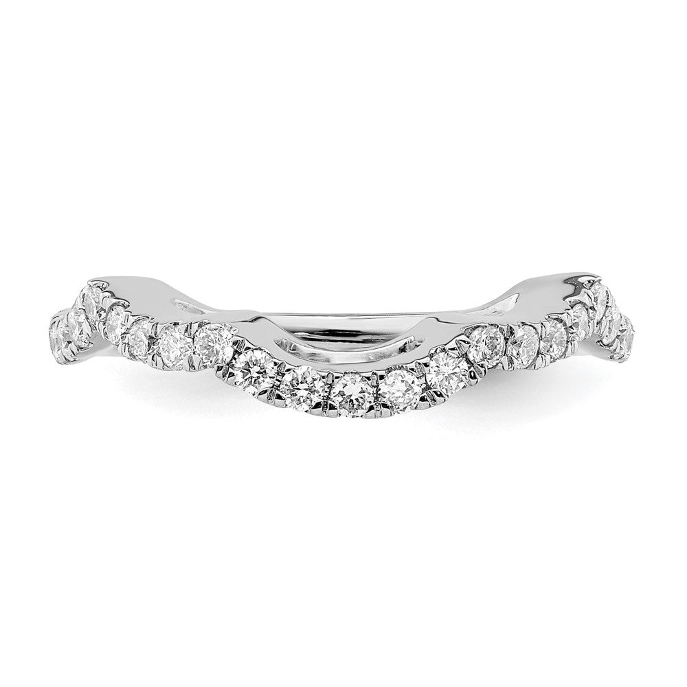 14K Weißgold Ehering mit natürlichen Diamanten