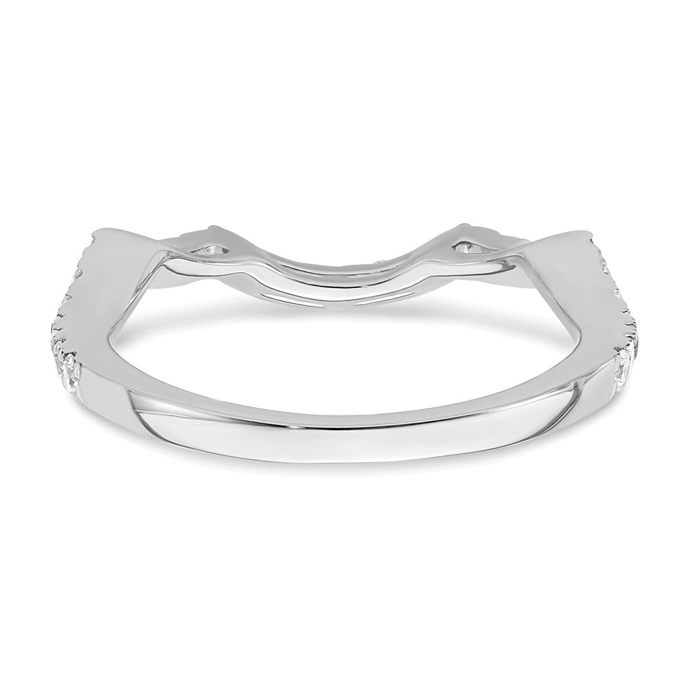 14K Weißgold Ehering mit natürlichen Diamanten