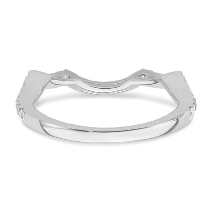 14K Weißgold Ehering mit natürlichen Diamanten