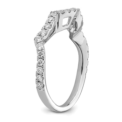 14K Weißgold Ehering mit natürlichen Diamanten