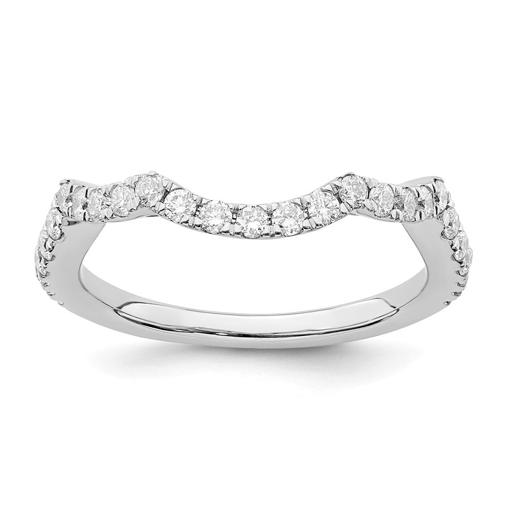 14K Weißgold Ehering mit natürlichen Diamanten