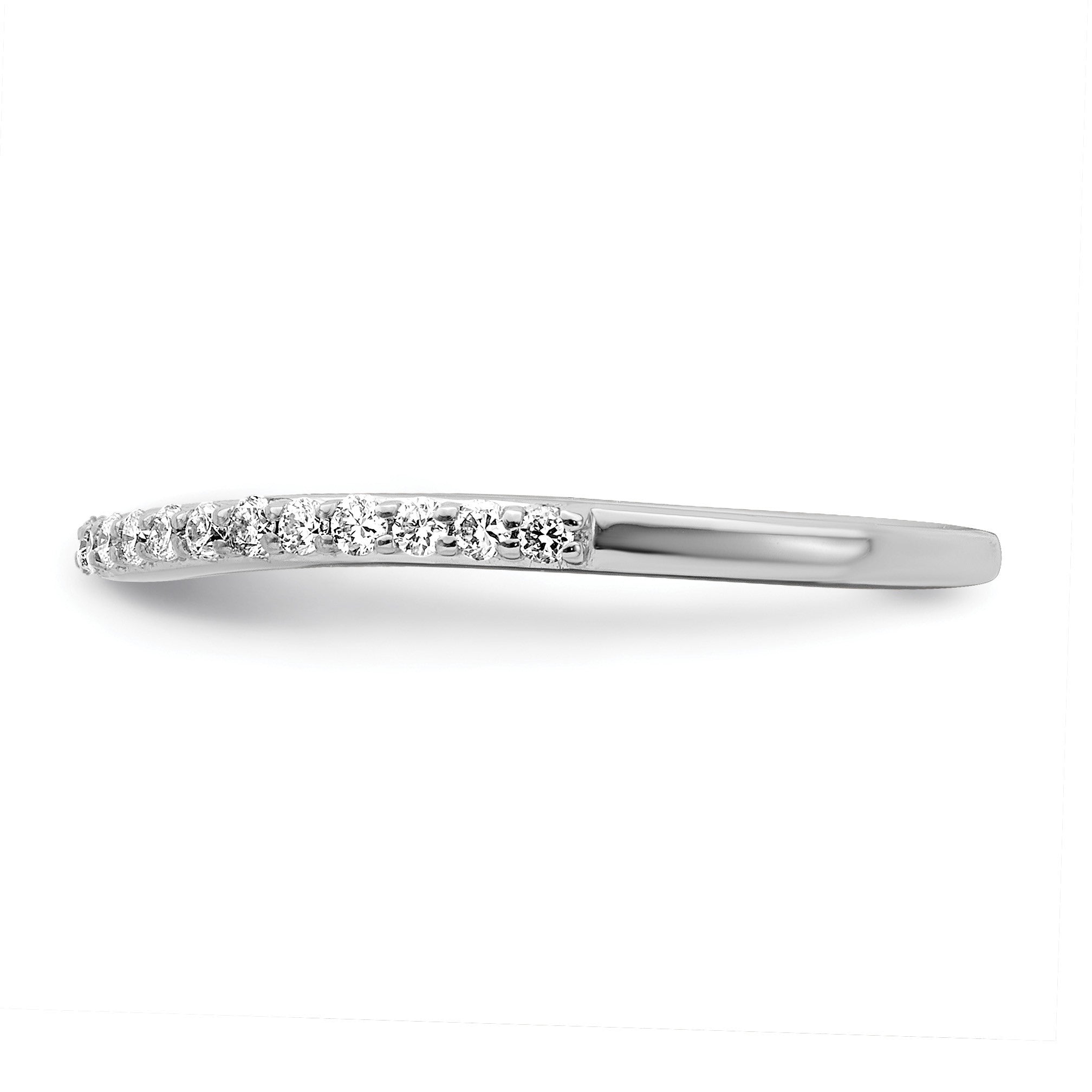 14K Weißgold Ehering mit natürlichen Diamanten, 0,25 ct. Gesamtgewicht