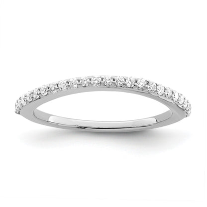 14K Weißgold Ehering mit natürlichen Diamanten, 0,25 ct. Gesamtgewicht