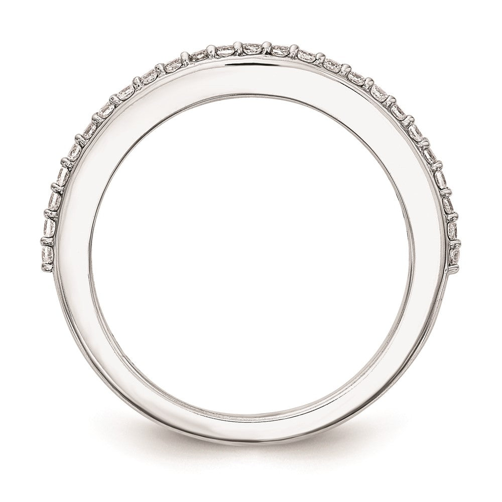 14K Weißgold Ehering mit natürlichen Diamanten