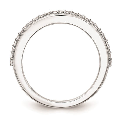 14K Weißgold Ehering mit natürlichen Diamanten