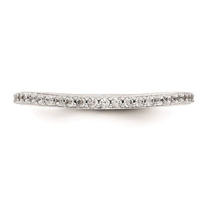 14K Weißgold Ehering mit natürlichen Diamanten