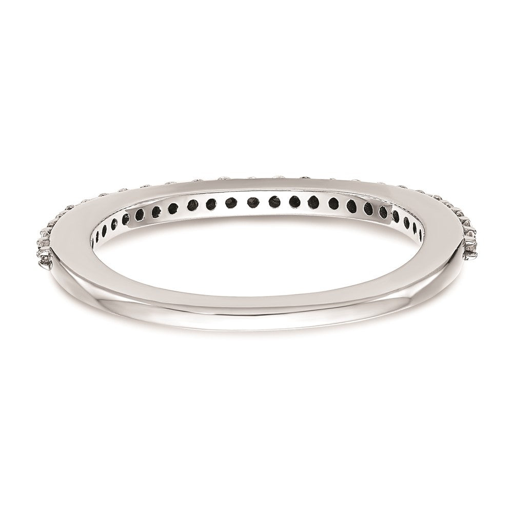 14K Weißgold Ehering mit natürlichen Diamanten