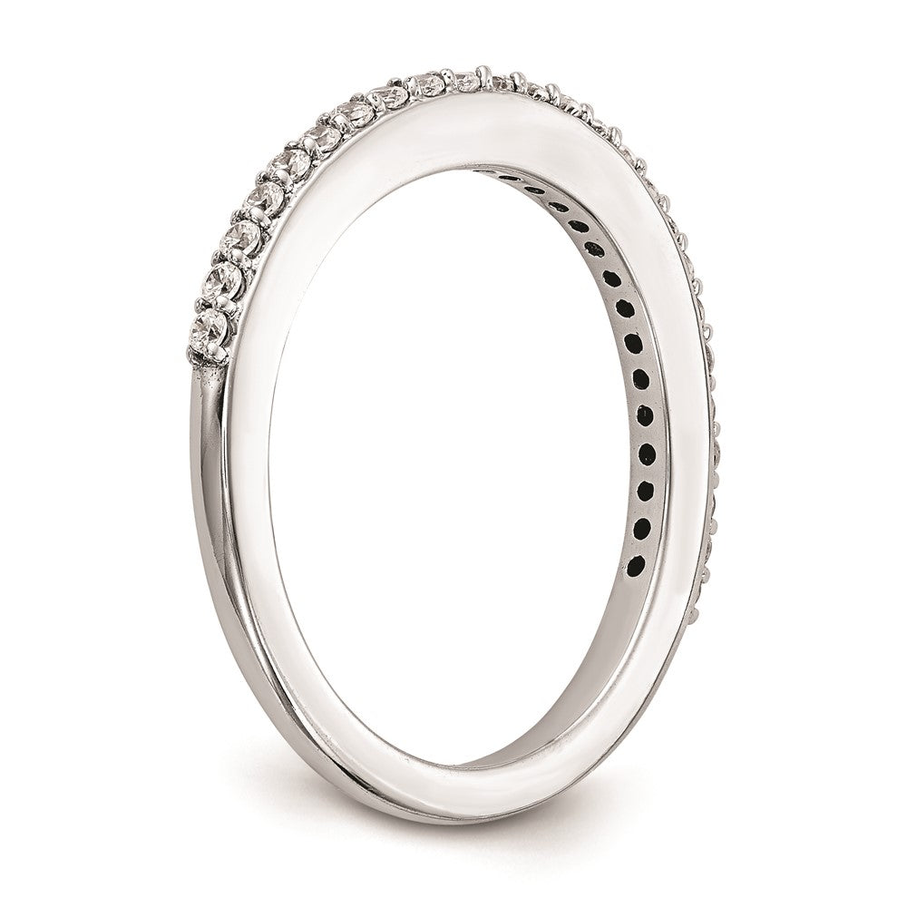 14K Weißgold Ehering mit natürlichen Diamanten