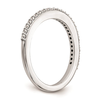 14K Weißgold Ehering mit natürlichen Diamanten