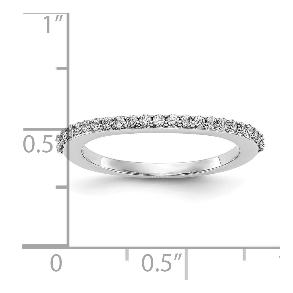 14K Weißgold Ehering mit natürlichen Diamanten