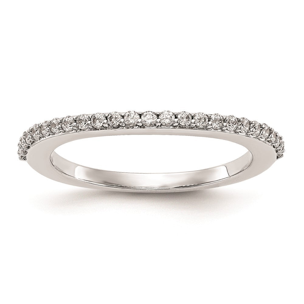 14K Weißgold Ehering mit natürlichen Diamanten
