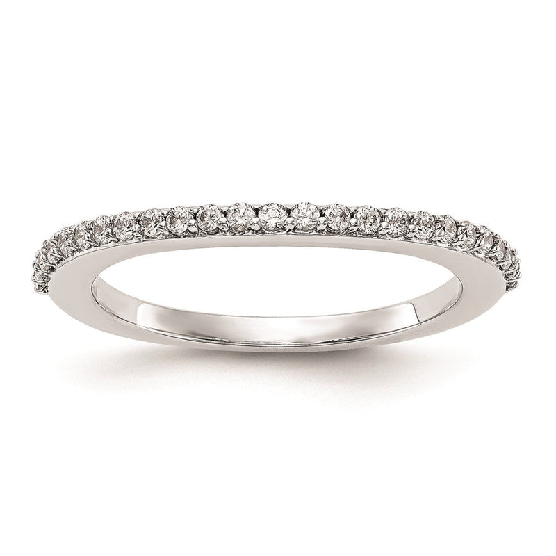 14K Weißgold Ehering mit natürlichen Diamanten