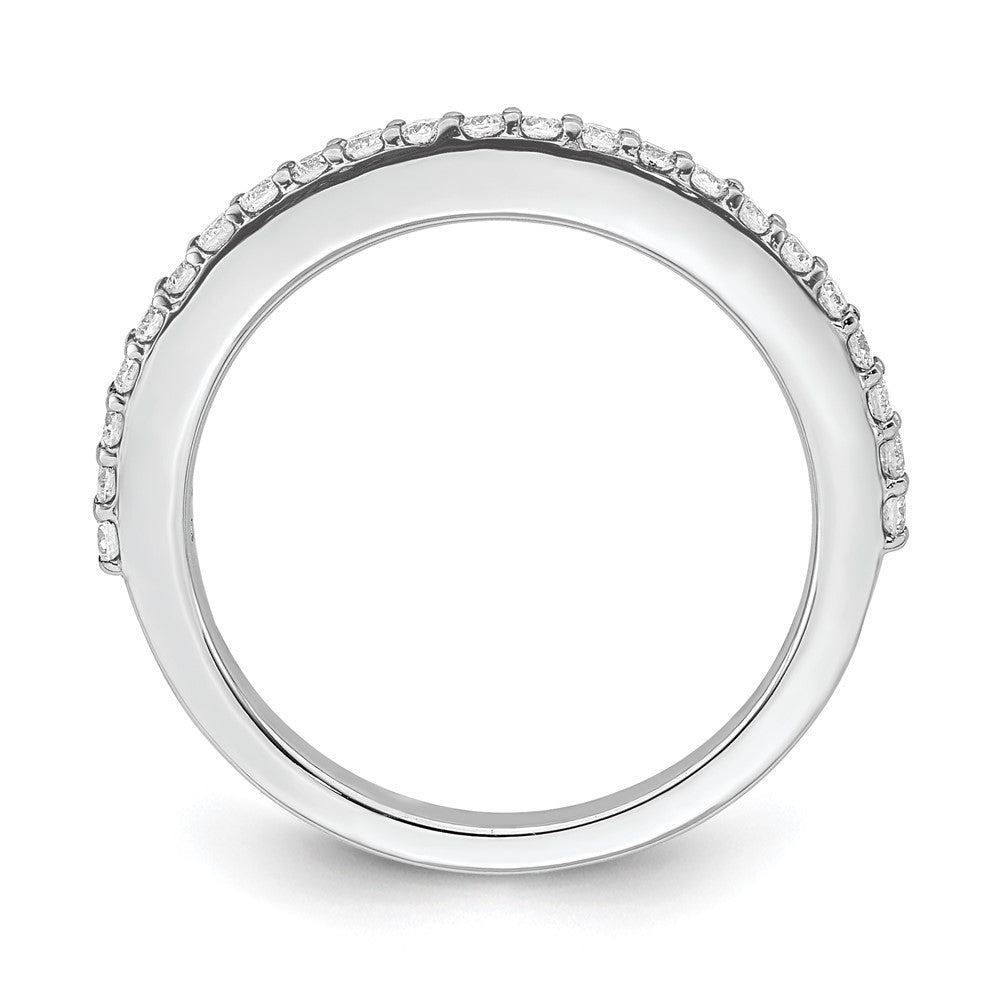 14K Weißgold Ehering mit natürlichen Diamanten