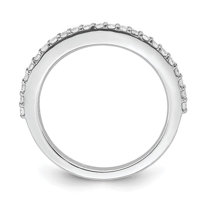 14K Weißgold Ehering mit natürlichen Diamanten