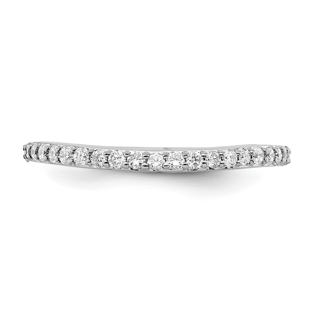 14K Weißgold Ehering mit natürlichen Diamanten